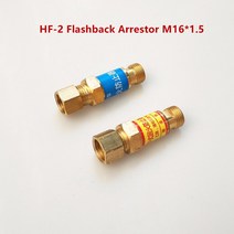 용접 토치 휴대용 알곤토치 1 쌍 역화 방지기 체크 밸브 화염 버스터 M16 * 1.5 가스 절단 압력 산소 조절기 용 HF-2 유형