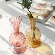 화병 유리병 유리컵 소형 유리화병 빈티지 꽃화병, 옥천쿠팡 투명
