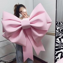 초대형 메가 리본 선물 파티장식 대왕리본 새차 웨딩카 인간화환, 50cm, 블랙