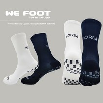 위풋 사이클 크루삭스 논슬립양말 스포츠양말, 블랙