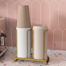 Dangguri ( 스크래치 or 박스X ) 2구 테이크아웃컵 디스펜서 종이컵홀더 거치대 보관함, 화이트흠집, 소, 1개