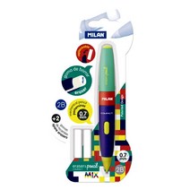바보사랑 MILAN 밀란 컴팩트 믹스 샤프 + 리필 지우개 패키지.펜스테이션, 랜덤색상패키지(빠른발송)