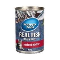 스내피톰 캣 리얼피쉬 400g 그레인프리, 12개, 시푸드 플래터