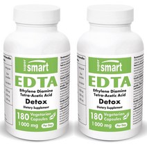 슈퍼스마트 EDTA 에틸렌디아민테트라아세트산 1000mg 180베지캡슐 2개