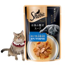 쉬바 수제수프 고양이 프리미엄 영양간식 40g, 참치 가다랑어포 (40g), 3개