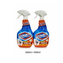유한락스 주방청소용 600ml+600ml 기름때 찌든때 가스렌지 싱크대 청소세제 거품타입, 유한 주방청소용 600ml+600ml