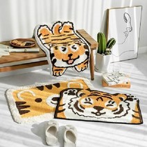 (SM)부드러운 호랑이 극세사 발매트 3type, 큐티타이거 발매트_대
