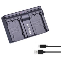 Batmax NP-FZ100 NP FZ100 USB Dual Charger for Sony Alpha9Sony A9Sony Alpha9RSony A9R Cameras, 하나