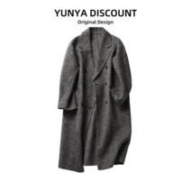 헤링본코트 겨울 여성 코트 자켓 패턴 양면 모직