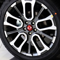 [JS AUTOMOTIVE] 올뉴렉스턴 더뉴렉스턴 스포츠 칸 메탈 휠캡 엠블럼 타이어 튜닝 몰딩 커버 용품, 브라부스-블랙 1p