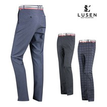 루센 히든밴드 패턴 나염 골프바지 BLU1M501