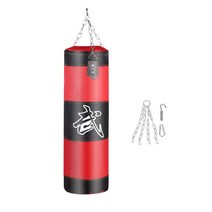 홈트 풀업 매트 홈트레이닝 유산소 홈트Sacco da boxe 샌드백 홈 피트니스 후크 행잉 킥 펀조나츄라 트레이, 03 red100cm