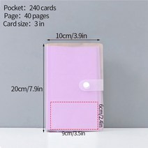 아이브포토카드 6480 포켓 사진 앨범 3 인치 투명 포토 카드 홀더 포토 브로마이드, s2 240카드