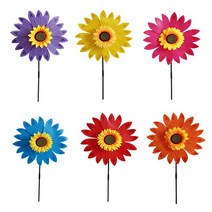 풍향계 바람 풍력 장식 동물 정원 1pcs pvc 해바라기 풍차 터빈 잔디 파티 drop shippings 다채로운 풍차 야외, 장미