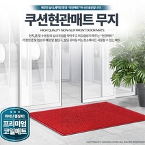 90x120 코일 쿠션 흙 먼지 제거 현관매트 빗물제거 출입구매트 승강기매트 부동산, 1개, 쿠션현관매트 적색 대