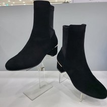 X18517 BLACK (특가)여성 세무 스판 앵클부츠 4cm 미셸by탠디 MK123