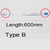 1PCS 600/800/1000/1200mm 플랫 플렉시블 케이블 FFC FPC LCD 와이어 1.0mm 피치 A B AWM 20624 80C 60V VW, 02 600mm B_18 13P