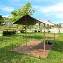 어라픽캠핑지구 블랙코팅 렉타 타프 대형 암막 사각 방수 그늘막 차박 경량, (03) 렉타타프(500x400블랙)