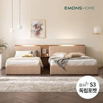 에몬스홈 시에론B 패밀리 침대 SS/Q 수납침대 모음, 시에론B 수납형 패밀리침대 Q+SS 독립라텍스매트