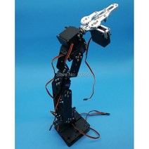 아두이노 DIY 6 DOF 3D 회전 금속 기계 조작기 로봇 팔 키트 1 세트 스마트 자동차 Arduino 부품 교육 플랫폼, With Servos