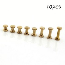 10pcs 솔리드 브래스 바인딩 시카고 나사 네일 스터드 리벳 사진 앨범 가죽 공예 벨트 지갑 패스너 10/8mm, 06 10x5