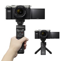소니 알파 A7C (본체+SEL2860렌즈)+GP-VPT2BT 블루투스 그립 세트/공식대리점, 실버, 블랙