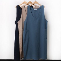 강물처럼 빅사이즈사랑해요 9855L105 린넨일자 나시원피스 ZY (6975116)