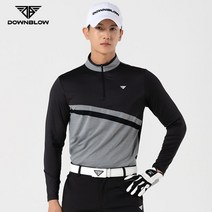 다운블로우 남자 기능성 골프웨어 배색 반집업 티셔츠 90046-1