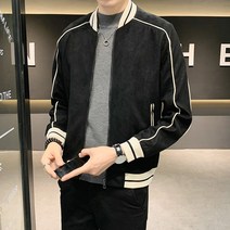 남자 가을 스웨이드 자켓 야구 유니폼 재킷 남성 봄 가 유럽 역 ​​재킷 청소 스