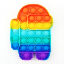 n17698/5 어몽어스 레인보우 버블 푸시팝/푸쉬팝 피젯 토이 키덜트 장난감 집콕놀이 보드게임 방과후 돌봄, 팔각