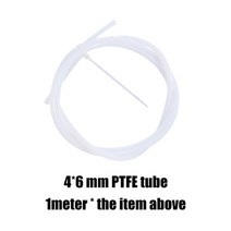 테프론튜브 테프론 호스 PTFE 튜브 파이프 1.75mm 2mm 3mm 4mm 6mm 보우덴 압출기 j-head hotend reprap 필라멘트 소켓 1 미터 2 점적테이프, 4-6mm 1미터