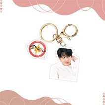 Kpop 스트레이키즈 스트레이 키즈 키 체인 NACIFIC 사진 인쇄 아크릴 펜던트 열쇠 고리 Hyunjin Lee Know Bangchan Felix, [01] 5 cm 20 gram, [02] 2