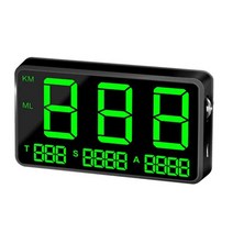차량 속도계 hud 카플레이 모니터 4.5quot 대형 스크린 gps 헤드 업 디스플레이 모든 용 디지털 과속 경보 범용 자동차 오토바이 자전거, 검은색