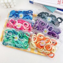 걸핀스 50p+50p 파우치 블루밍 투톤 머리끈