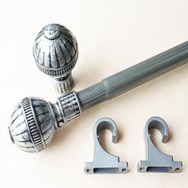 드림아트 엔틱 옹이 커튼봉 25mm, 엔틱실버