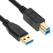 USB3.1 AB케이블 블랙 0.3M 고속 프린터케이블 AM-BM 노트북 PC, 1M