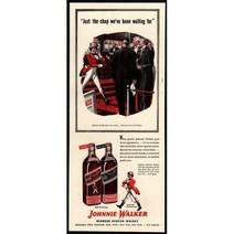1945 조니 워커 Scotch 위스키 - Opera Tuxedo Theater 레트로 빈티지 AD