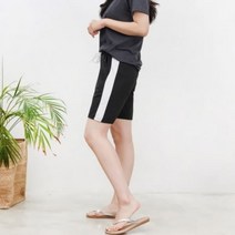 커플 시밀리룩 여름 팬츠 반바지 옆 배색