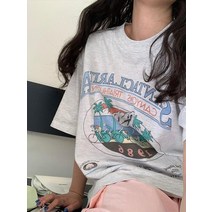 그레이 반팔 티셔츠 여 여름 작은 키 반팔 상의