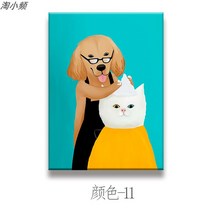 애견미용 미용실 개업 선물 분위기 미용실그림 고양이 동물 강아지미용 인테리어액자, K