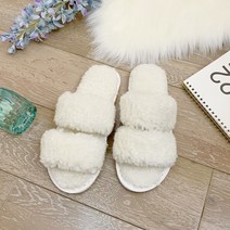 Z3JC 여성 테디 융털 슬리퍼 일자 슬리퍼 더블 플레인 밍크털 홈스펀 털슬리퍼 여성털