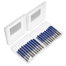 레이저각인기 조각기 마킹기 CNC 커팅기 20pcs 카바이드 pcb 조각 비트 3.175mm cnc 라우터 비트 10152030도 밀링 커터 도구 무선 미니, 푸른