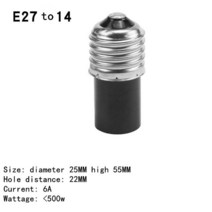 1pcs LED 노화 램프 홀더 E27E14B22 led 전구 자료 난연 재료, 06 E27 to 14
