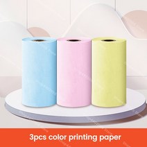 휴대용 포토프린터 무선 셀피 핸드폰 사진인화기 미니 휴대용 열 프린터 사진 라벨 인쇄 포켓 무선 블루투, 18 3pcs Thermal Color