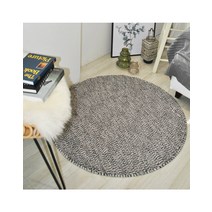 샤인 원형 러그 뜨개질 카페트 100x100