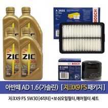 아반떼AD1.6가솔린 지크X9 FS(4L) 엔진오일1182-A2655