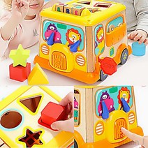 리시안제이 뛰뛰빵빵 도형 맞추기 버스 놀이 23개월 장난감 두돌 아기 교구