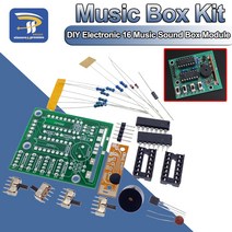 아두이노 키트 코딩 입문 교육 보드 점퍼선 16 음악 사운드 박스-16 보드 톤 전자 모듈 DIY 키트 부품 ardu, 한개옵션0