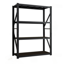 헬스 복싱 소품 정리 선반 앵글 조립식 짐볼 바운스볼, 길이150x너비40x높이180 검정 4단