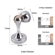 304 스테인레스 스틸 마그네틱 도어 스톱 스토퍼 홀더 캐치 9 색 2 피스, 08 Chrome